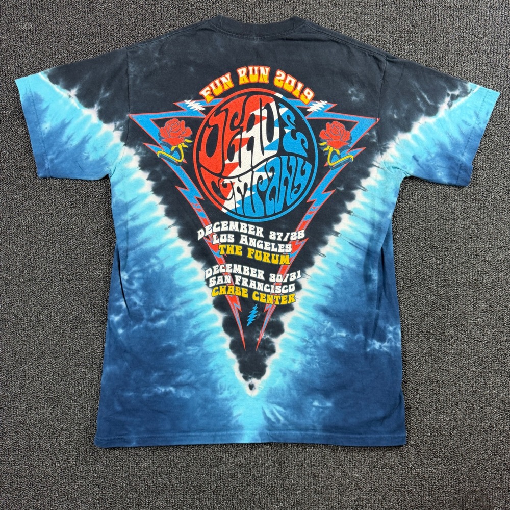 Dead & Company Fun Run 2019 Tour Tie Dye T-Shirt Mens Medium Blue Graphic - Picture 2 of 7